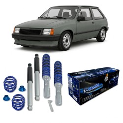 BlueLine Coilover Kit suitable for Opel Corsa A year 10.82-3.93, Corsa B year 03.93-10.01 und Tigra year 11.94-04
