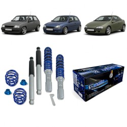BlueLine Coilover Kit suitable for Opel Corsa A year 10.82-3.93, Corsa B year 03.93-10.01 und Tigra year 11.94-04