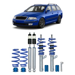 BlueLine Coilover Kit suitable for Skoda Octavia (1Z) incl. station wagon 1.4, 1.6, 1.8T, 2.0, 2.0T / DSG, 1.9TDi
