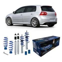 BlueLine Gewindefahrwerk passend für VW Golf 5 1.9TDi / DSG, 2.0TDi / DSG für Fahrzeuge mit 50 und 55 mm Federbein, außer Modelle mit Allradantrieb