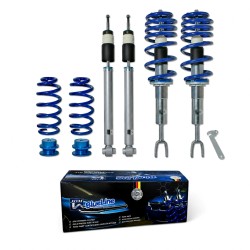 BlueLine Coilover Kit suitable for Audi A4 B6 and B7 (8e) 1.6, 1.8T, 2.0, 2.0 FSI, 2.4, 3.0, 1.9TDI, 2.5TDI, except vehicles with height control, four-wheel drive or Sport-equipment