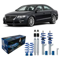 BlueLine Gewindefahrwerk passend für VW Passat Limo und Variant ( B7 / 3C ) 1.4 TSI, 1.8 TSI, 2.0 TSI, 1.6 TDI, 2.0 Blue TDI Baujahr 2010 - 2014, nicht passend für Alltrack-Modelle