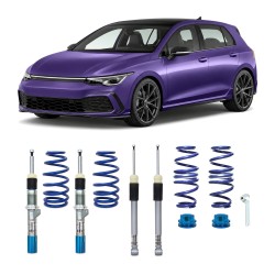 BlueLine Gewindefahrwerk passend für VW Golf 8 (CD) 1.0 TSI/ 1.2 TSI/ 1.5 TSI 96KW/ 1.5 TGI/ 2.0 TDI 85KW, 2019-, (Achslast VA 1035 kg) nur passend bei HA Verbundlenker (Torsion), Gewinde/ Feder