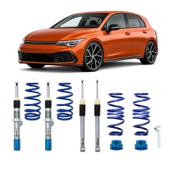 BlueLine Gewindefahrwerk passend für Golf 8 (CD) passend für VW Golf 8 (CD) 1.4 TSI/ 1.5 TSI/ 1.5 TGI/ 2.0 TSI/ 2.0 TDI, 2019-, (Achslast VA 1100 kg) nur passend bei HA Verbundlenker (Torsion), Gewinde/ Feder